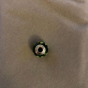 Pandora Auth Silver Glass Bead in green